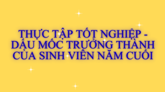 Thực tập - Dấu mốc trưởng thành của sinh viên năm cuối